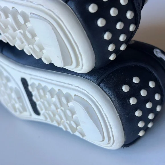 Cole Haan Grand OS Boat Shoes 9.5W Navy Leather Studded Heel - Picture 7 of 16